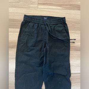 J crew petite black linen pants